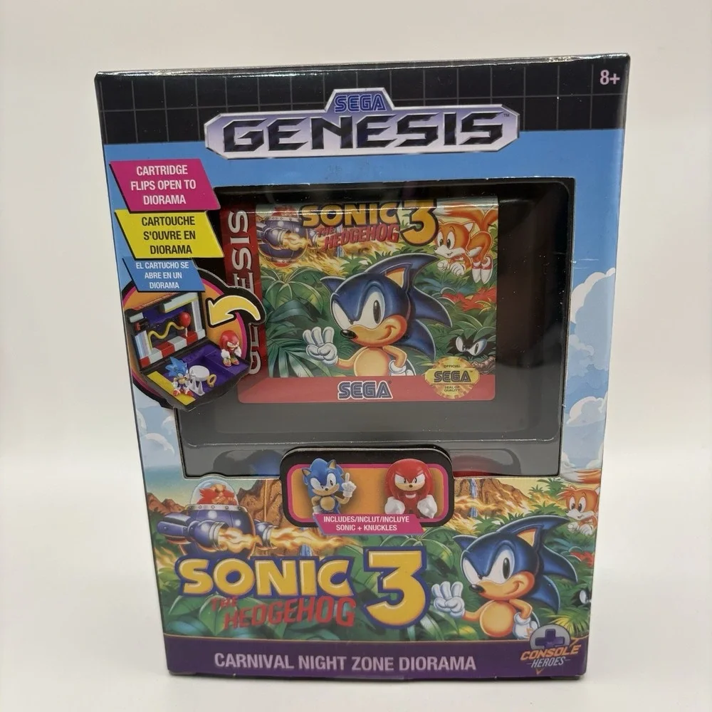 SEGA Sonic the Hedgehog 2 & 3 Console Heroes Diorama Cartridge Flip NEW Sealed